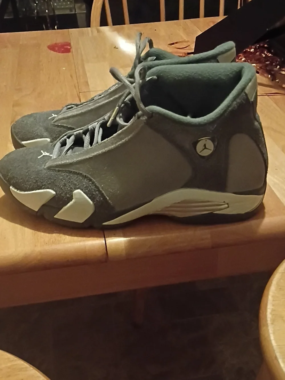 Jordan Men’s Mid-Top Basketball Shoes - Gray with White Accents